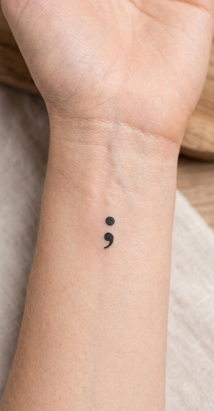 Semi Colon Tattoo