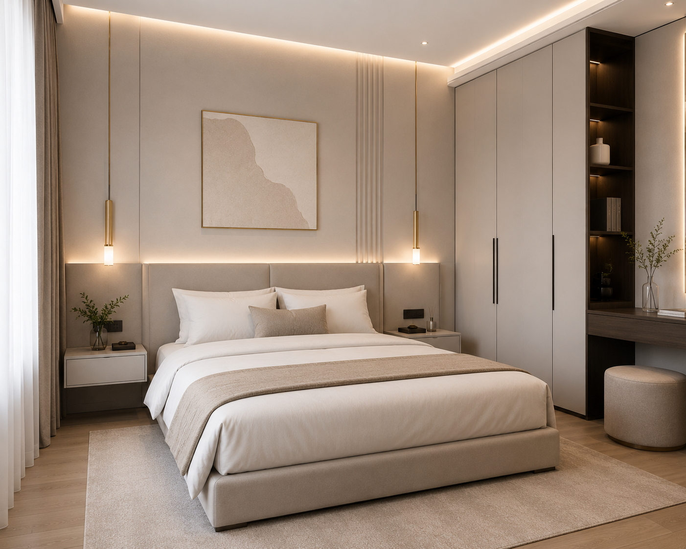 Minimal Luxury Small Bedroom