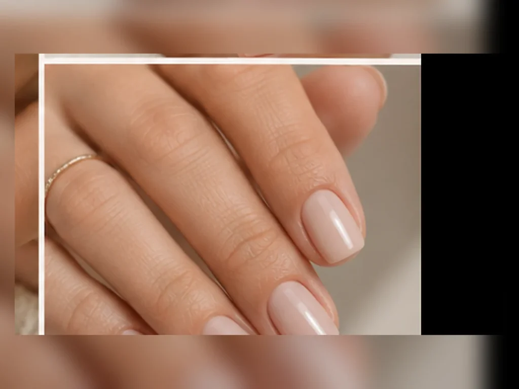 27 Nude Nail Ideas That Look Clean, Glossy & Expensive High-gloss pale neutral manicure on natural nails