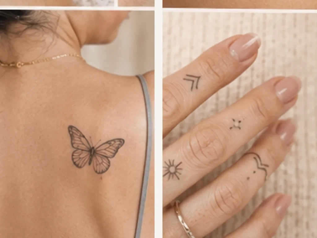 Small butterfly tattoo idea for women